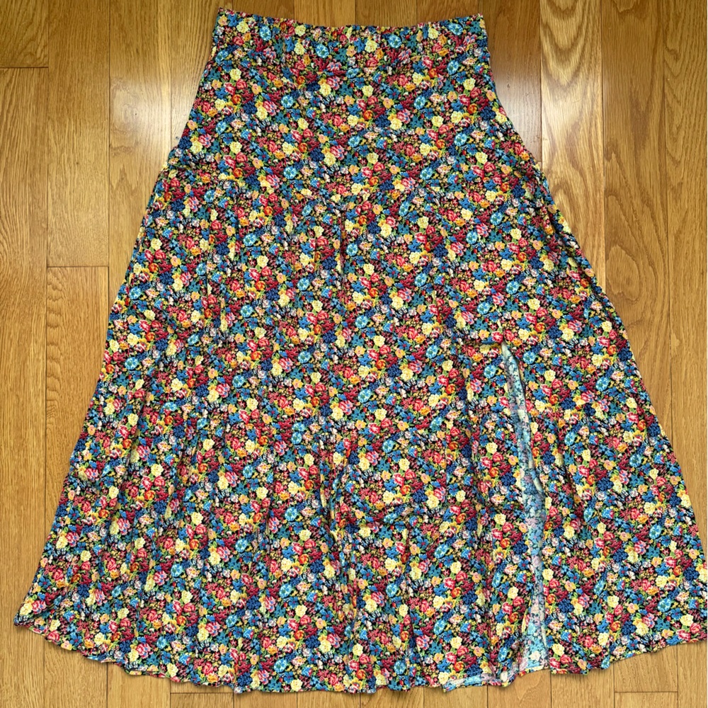 Sezane floral skirt